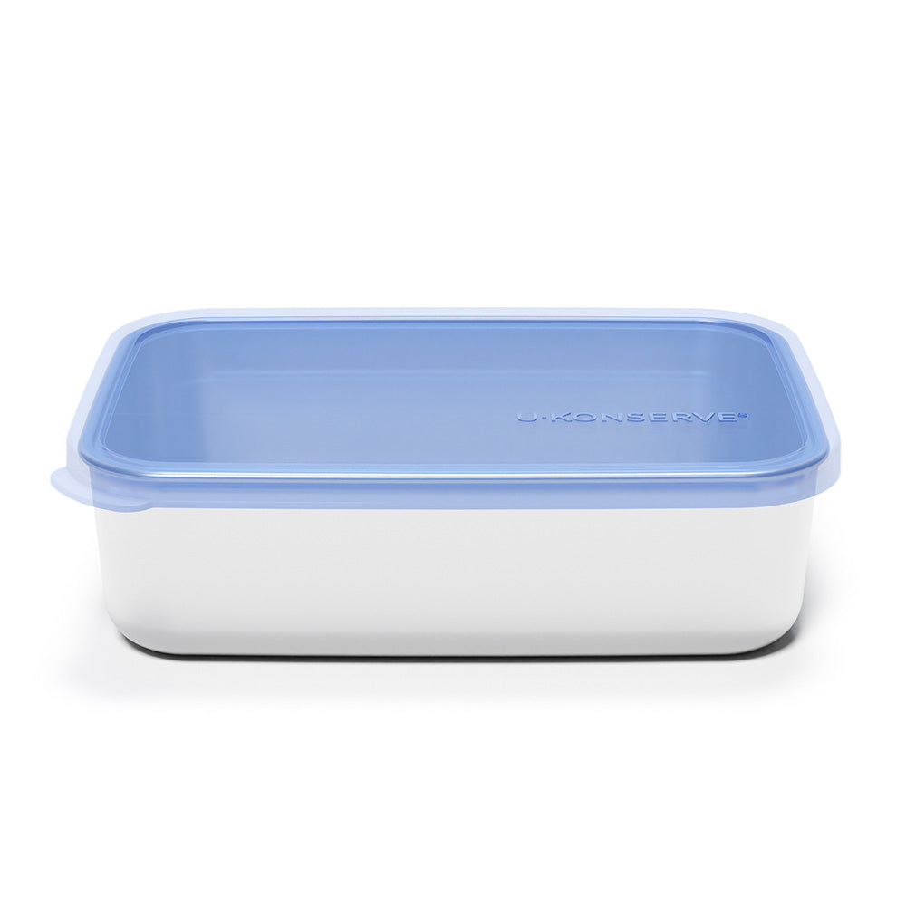 U Konserve Stainless Steel Rectangle Food Storage Bento Box Container, Leak  Proof Silicone Lid Dishwasher Safe - Plastic Free, (25oz Clear)