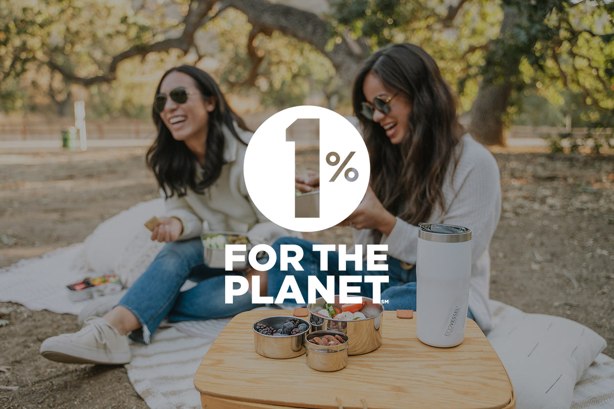 U-Konserve containers with the 1% for the Planet logo
