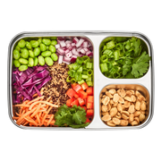 3 Compartment Divided Rectangle Food Storage Container 705ml/28 fl oz