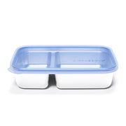 2 Compartment Divided Rectangle Food Storage Container 828ml/28oz - Cosmic Blue