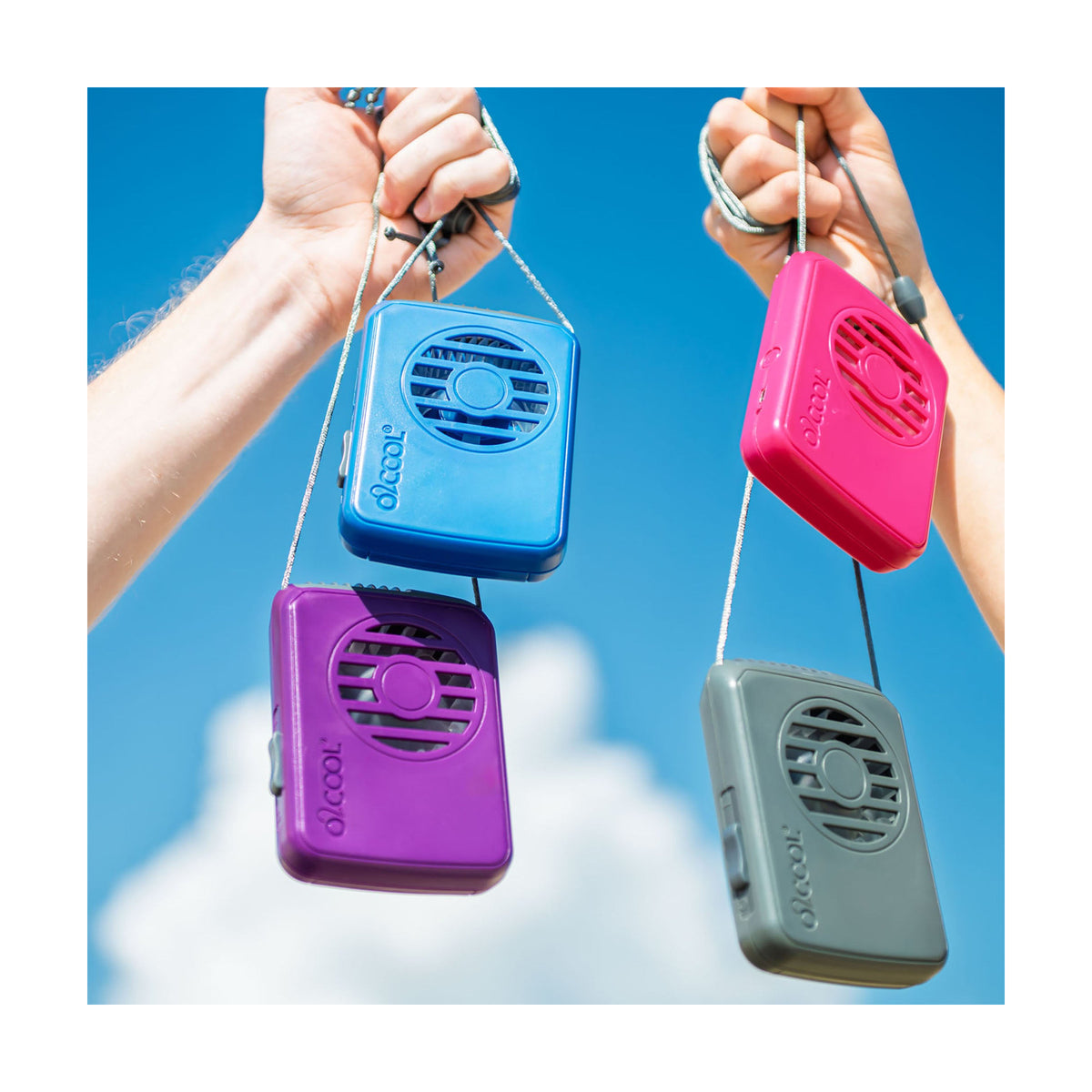 O2COOL Deluxe Necklace Fan - Hands-Free Personal Cooling Fan