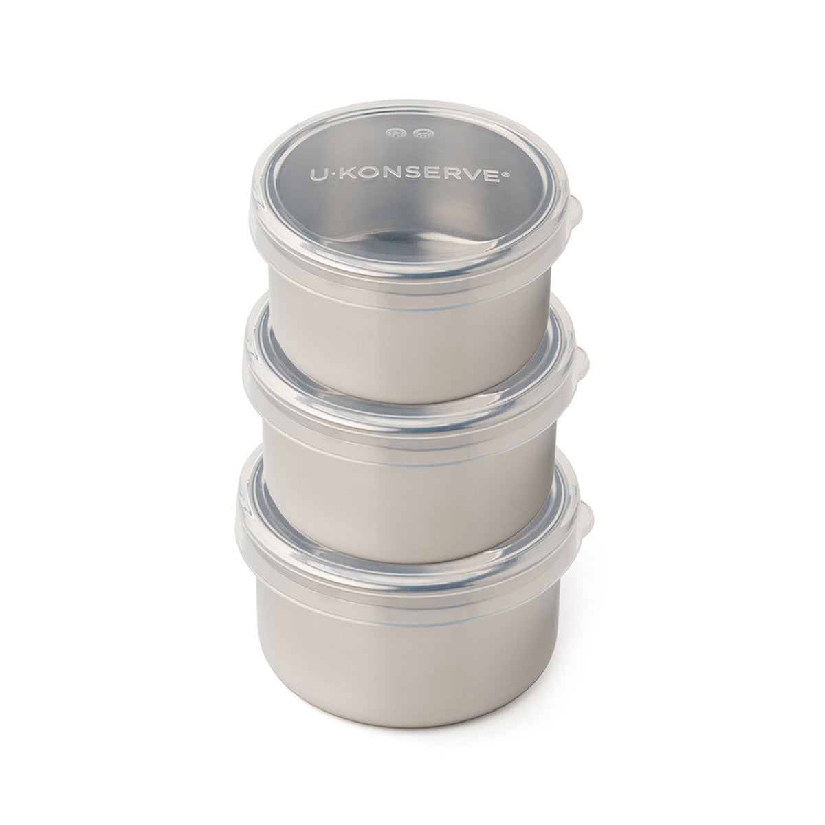 U-Konserve Round Mini Containers (Set of 3) 90ml/3oz - Clear