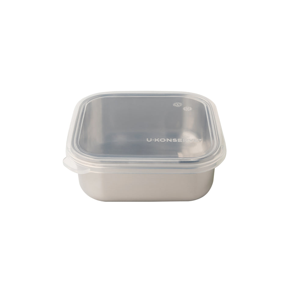 Square To-Go Food Storage Container Small 444ml/15oz - Clear