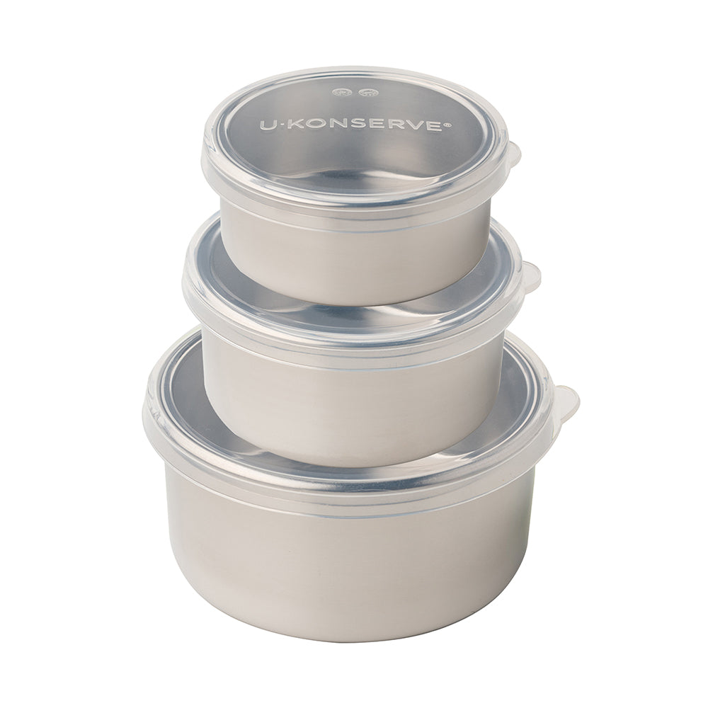 Round Nesting Trio Containers (Set of 3) - Clear