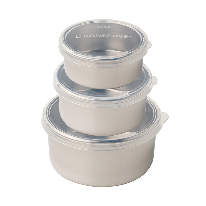 Round Nesting Trio Containers (Set of 3) - Clear