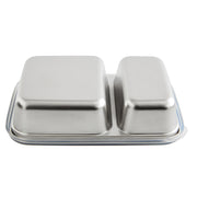 2 Compartment Divided Rectangle Food Storage Container 828ml/28oz