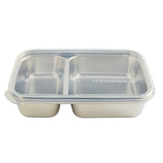 2 Compartment Divided Rectangle Food Storage Container 828ml/28oz