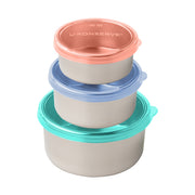 Round Nesting Trio Containers (Set of 3) - Tropical Sky